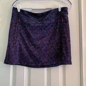 PGA Tour Blue Pink Pattern Skort with zipper Pockets size Lare